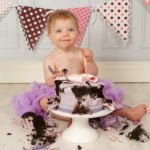 צילומי קייקסמאש עם עוגה מבצק סוכר לבת שנה
